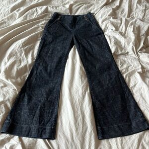 Club Monaco Wide Leg Flare Denim Jean Trouser Pants